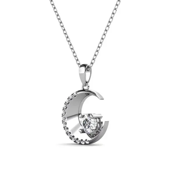 Certified 1/2ct. t.w. Diamond Moon Necklace - Picture 4 of 15